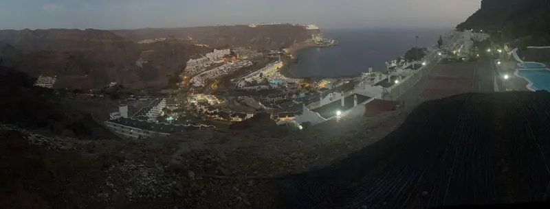 Night panorama of the coast